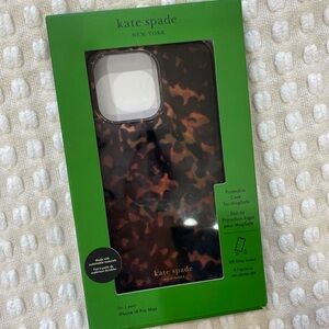 Kate Spade Black Smartphone Case with Tortoiseshell Design